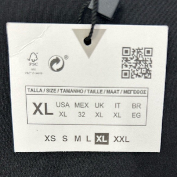 Zara Blue Black Polka Dot Long Sleeve Crop Top Women’s Size XL - Picture 13 of 14